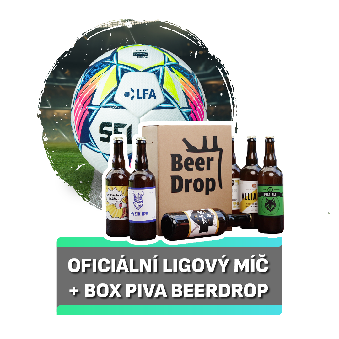 Oficiální ligový míč + box piva beerdrop